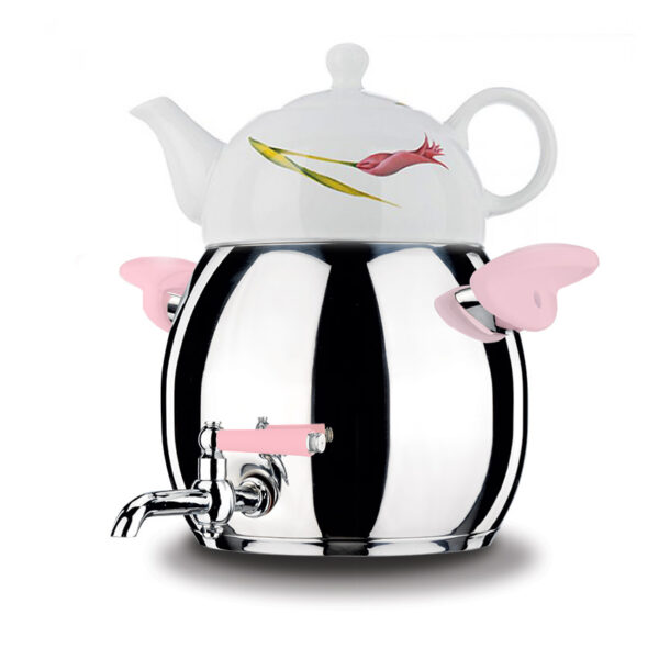 سماور رو گازی 1.0 + 4.0 لیتر استیل ماکسیما دایموند کرکماز 020-01 - تصویر 1