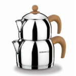 کتری قوری 1.5+0/7 لیتر استیل ناتورا کرکماز 061