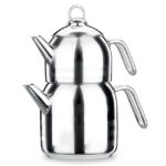 کتری قوری 0.9+2.0 لیتر استیل مات آسترا کرکماز 098-01