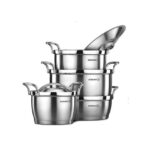 سرویس قابلمه 8 پارچه استیل مات لیا کرکماز 1048