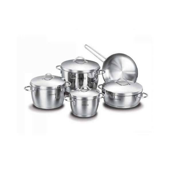 سرویس قابلمه 9 پارچه استیل براق لونا کرکماز 1059 - تصویر 1