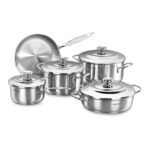 سرویس قابلمه 9 پارچه استیل براق دروپا کرکماز 1070