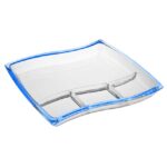 اردور خوری بلور چهارخانه 33 سانتیمتر آبی دوز والترگلس 1203970