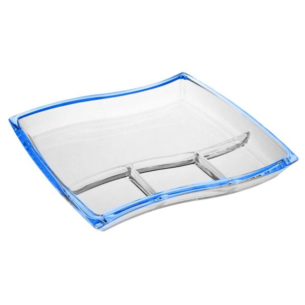 اردور خوری بلور چهارخانه 33 سانتیمتر آبی دوز والترگلس 1203970 - تصویر 1