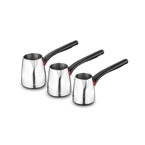 سرویس قهوه جوش 3 پارچه 2+3+4 فنجان استیل گستو کرکماز 1213 - تصویر 1