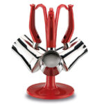 سرویس قهوه جوش 4 پارچه 3+4+5 فنجان استیل رزا کرکماز 1224