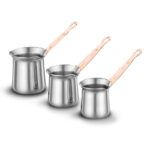 سرویس قهوه جوش 2-3-4 فنجان استیل براق رزانا کرکماز 1233