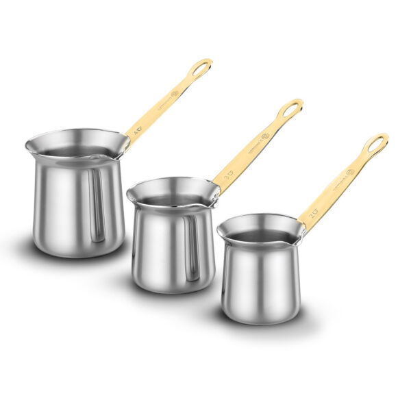 سرویس قهوه جوش 3 پارچه استیل گلدیا کرکماز 1234 - تصویر 1