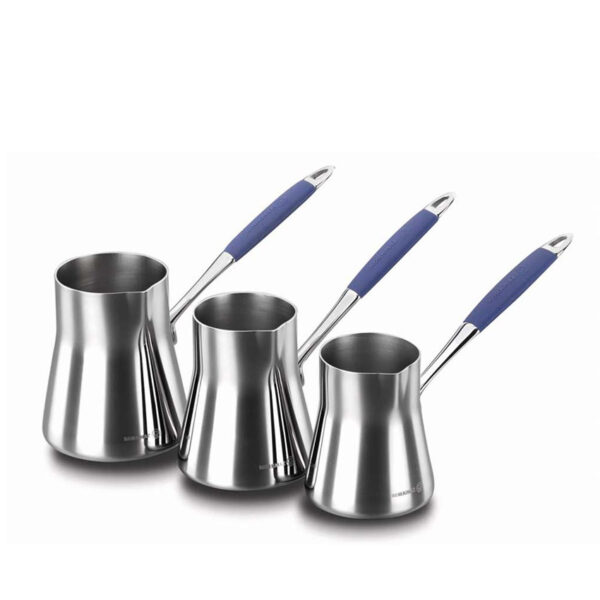 سرویس قهوه جوش 3+4+5 فنجان استیل فلورا کرکماز 126-02 - تصویر 1