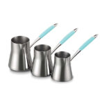 سرویس قهوه جوش 3+4+5 فنجان استیل فلورا کرکماز 126-04