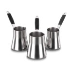 سرویس قهوه جوش 3 پارچه استیل فلورا کرکماز 126