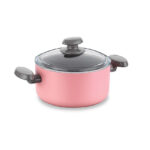 قابلمه گرانیت 2 پارچه 30 سانتی متر 10.0 لیتر صورتی میا مانولیا کرکماز 1308