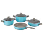 سرویس قابلمه گرانیت 7 پارچه آبی میا الگانت کرکماز 1326