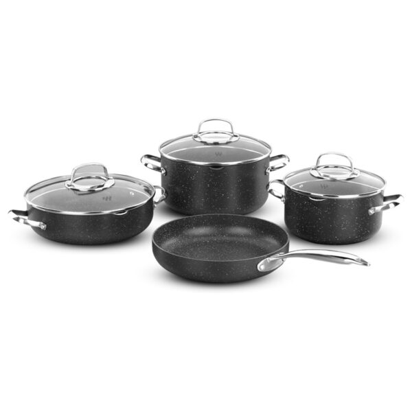 سرویس قابلمه گرانیت 7 پارچه مشکی گلکسی کرکماز 1336 - تصویر 1