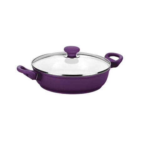 قابلمه کوتاه سرامیک 24 سانتیمتر 2.5 لیتر بنفش سراویتا کرکماز 1547