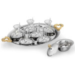 سرویس چای خوری 39 پارچه استیل چینتمانی کرکماز 1782-01
