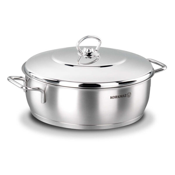 قابلمه کوتاه 26*10 سانتیمتر 5.3 لیتر استیل آسترا کرکماز 1907-1 - تصویر 1