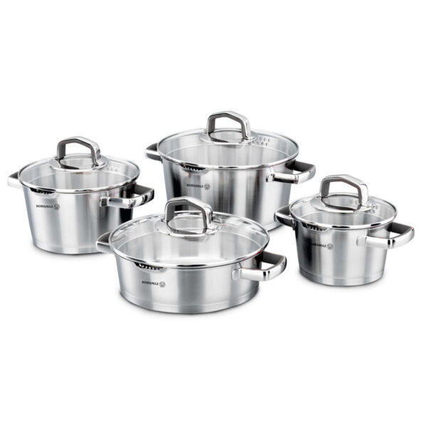 سرویس قابلمه 8 پارچه استیل مات ورتکس کرکماز 1970 - تصویر 1