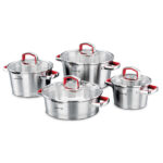 سرویس قابلمه 8 پارچه استیل مات ورتکس کرکماز 1971