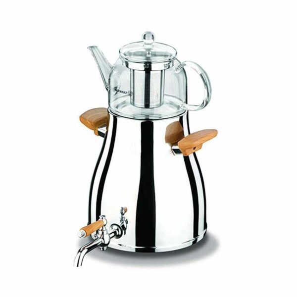 سماور رو اجاقی شیر دار 1.2 + 4.6 لیتر استیل براق مونتانا دایموند کرکماز 205 - تصویر 1