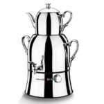 سماوربرقی 2000 وات 1.8 + 4.0 لیتر استیل براق نوستا مگا کرکماز 334