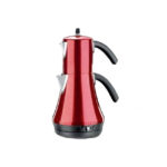 سرویس چای ساز برقی 2200 وات 0.9 + 1.5 لیتر قرمز مولوی کرکماز 349-01