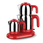 چای ساز و قهوه ساز برقی 1600 وات 0.7 + 1.7 لیتر استیل براق میا کرکماز 353-01