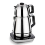 چای ساز برقی 2000 وات 1.1 + 1.7 لیتر استیل دمیکس کرکماز 354-01