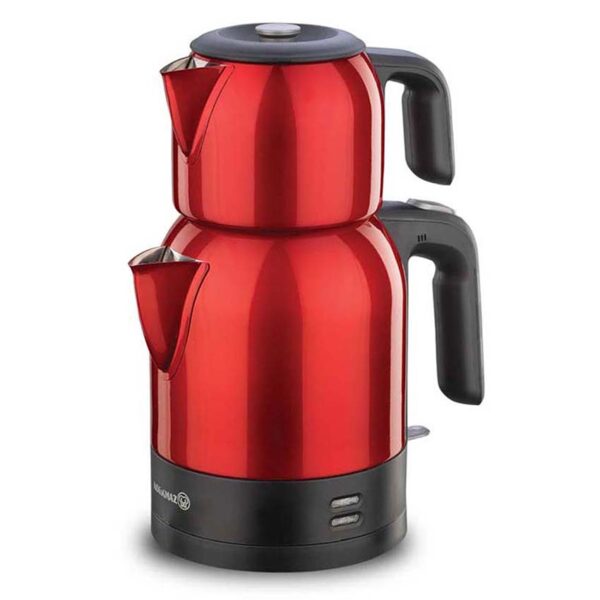 چای ساز برقی 1600 وات 0.9 + 1.8 لیتر قرمز دمکولیک کرکماز 359-05 - تصویر 1