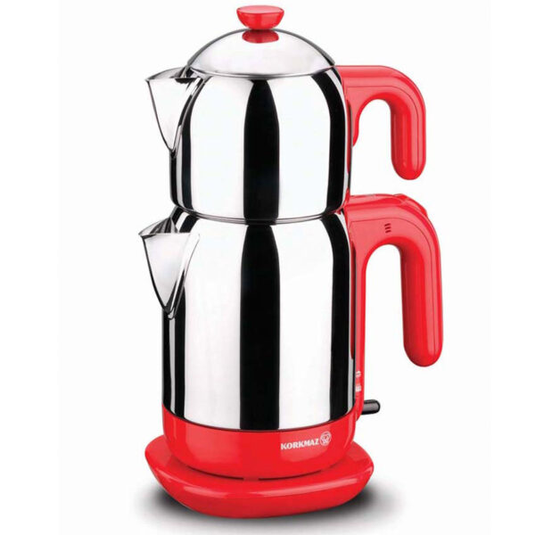 چای ساز برقی 1600 وات 1.1 لیتر + 1.7 لیتر دمتز کرکماز 369-01 - تصویر 1