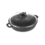 قابلمه کوتاه نچسب 24*6.5 سانتیمتر 2.0 لیتر مشکی لیدز ریوالد 70011