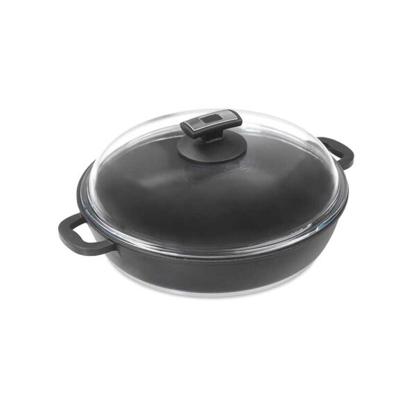 قابلمه کوتاه نچسب 24*6.5 سانتیمتر 2.0 لیتر مشکی لیدز ریوالد 70011 - تصویر 1