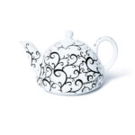 قوری چینی 1.1 لیتر طرح عقيق براق کرکماز 81412