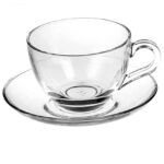 فنجان نعلبکی بلور بیسیک پاشاباغچه 97948