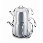 کتری قوری 0.7+1.5 لیتر استیل پرویتا کرکماز 101-01