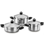 سرویس قابلمه 6 پارچه استیل براق دایموند کرکماز 1012