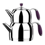 کتری قوری 0.7+ 1.5 لیتر استیل فلورا کرکماز 118-03