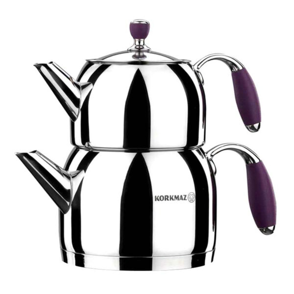 کتری قوری 0.7+ 1.5 لیتر استیل فلورا کرکماز 118-03 - تصویر 1