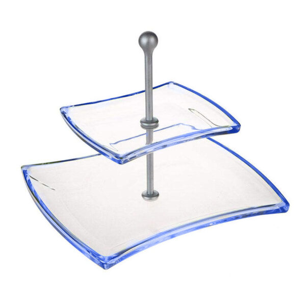 ظرف بلور دو طبقه 23.5 سانتیمتر آبی وینکس والترگلس 1201404 - تصویر 1