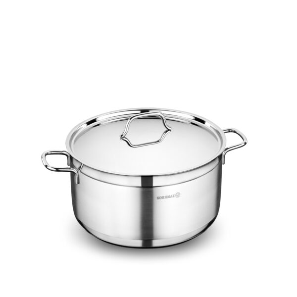 قابلمه 22*12.0 سانتیمتر 4.0 لیتر استیل براق آلفا کرکماز 1019