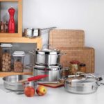 قابلمه 24*12.0 سانتیمتر 5.5 لیتر استیل براق آلفا کرکماز 1020