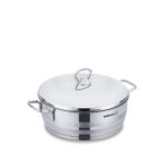 قابلمه کوتاه 26*10.0 سانتیمتر 5.3 لیتر استیل براق آسترا کرکماز 1907