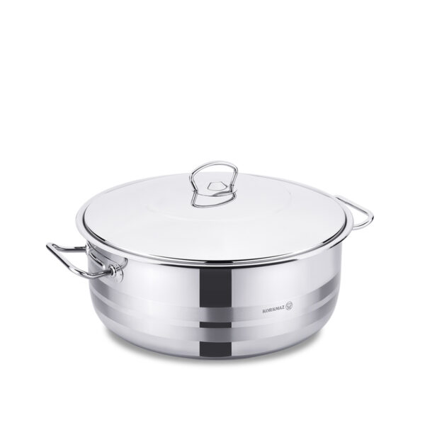 قابلمه کوتاه 28*11.0 سانتیمتر 6.5 لیتر استیل براق مگا کرکماز 1941