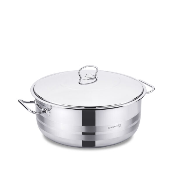 قابلمه کوتاه 32*13.0 سانتیمتر 10.0 لیتر استیل براق مگا کرکماز 1943