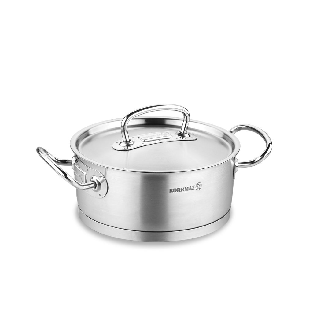 قابلمه کوتاه پرولاین 20*9.0 سانتیمتر استیل کرکماز 1169