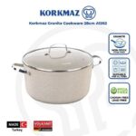 قابلمه نچسب 28*14.5 سانتیمتر 8.0 لیتر بژ گرانیتا کرکماز 1262 - تصویر 2