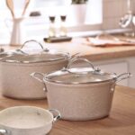 قابلمه نچسب 28*14.5 سانتیمتر 8.0 لیتر بژ گرانیتا کرکماز 1262 - تصویر 3