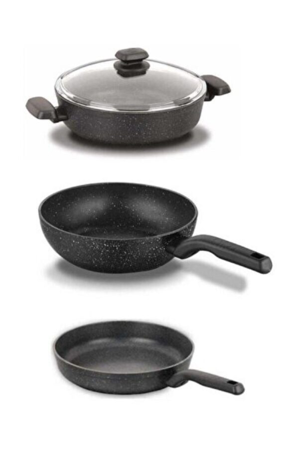 تابه 30*6 سانتیمتر 4.0 لیتر مشکی اورنلا کرکماز 1853 - تصویر 3