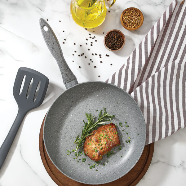 تابه 28*5.3 سانتیمتر 2.5 لیتر طوسی میا گرانیت کرکماز 2819 - تصویر 2