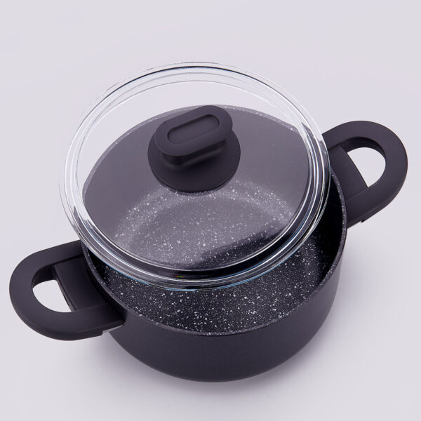 قابلمه نچسب 28*14.5 سانتیمتر 8.5 لیتر مشکی لینا کرکماز 2875 - تصویر 2